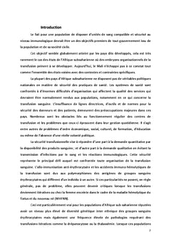 Hétérogénéité génétique des groupes sanguins au Mali