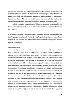 Hétérogénéité génétique des groupes sanguins au Mali