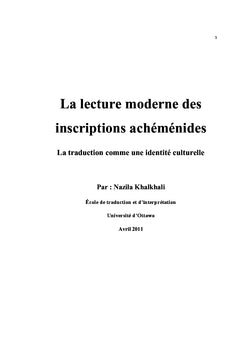 La lecture moderne des inscriptions achéménides