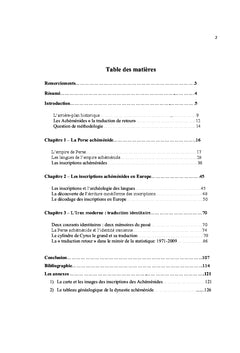 La lecture moderne des inscriptions achéménides