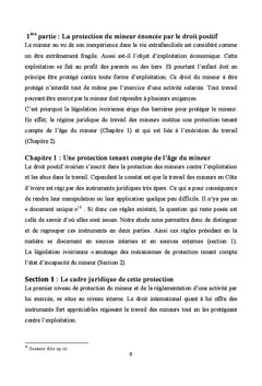 Le Regime juridique du travail des mineurs en cote d'Ivoire