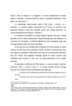 Frontière entre le Cameroun et le Tchad en Afrique centrale