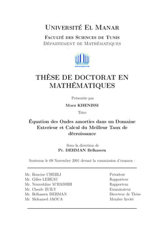 Équation des ondes amorties dans un domaine extérieur