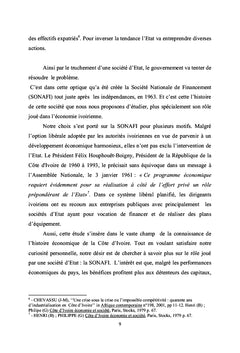 La société nationale de financement en côte d'ivoire de 1963 à 1980