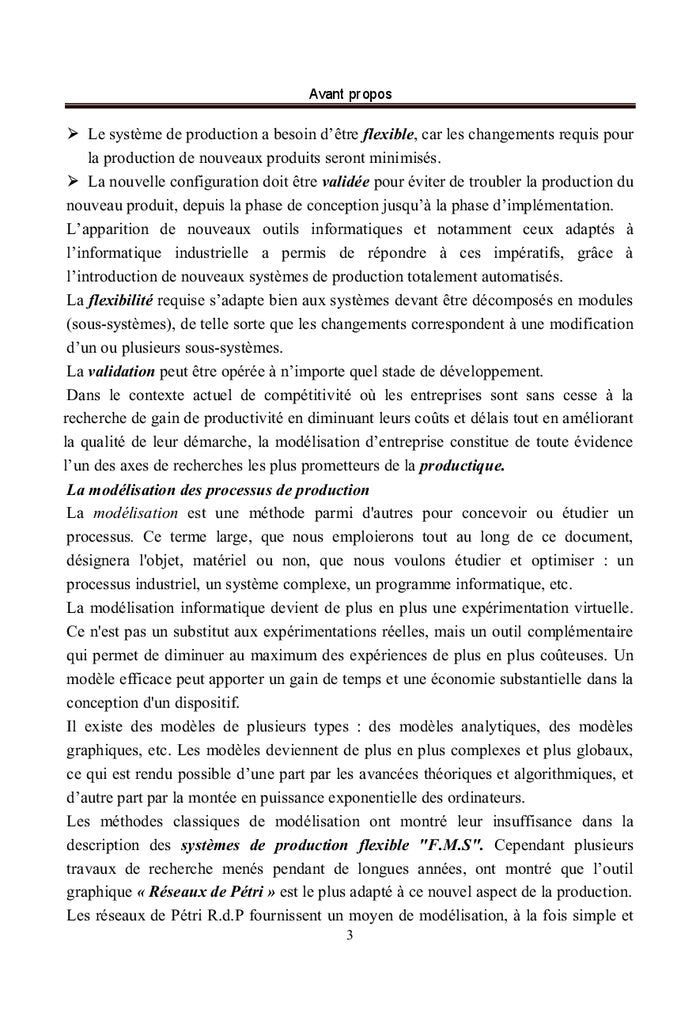 Les systèmes de production automatisés