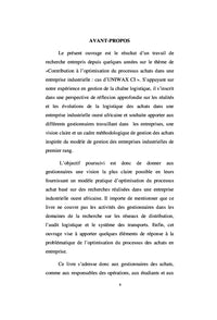 L'optimisation du processus achats dans une entreprise industrielle