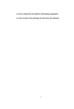 L'optimisation du processus achats dans une entreprise industrielle