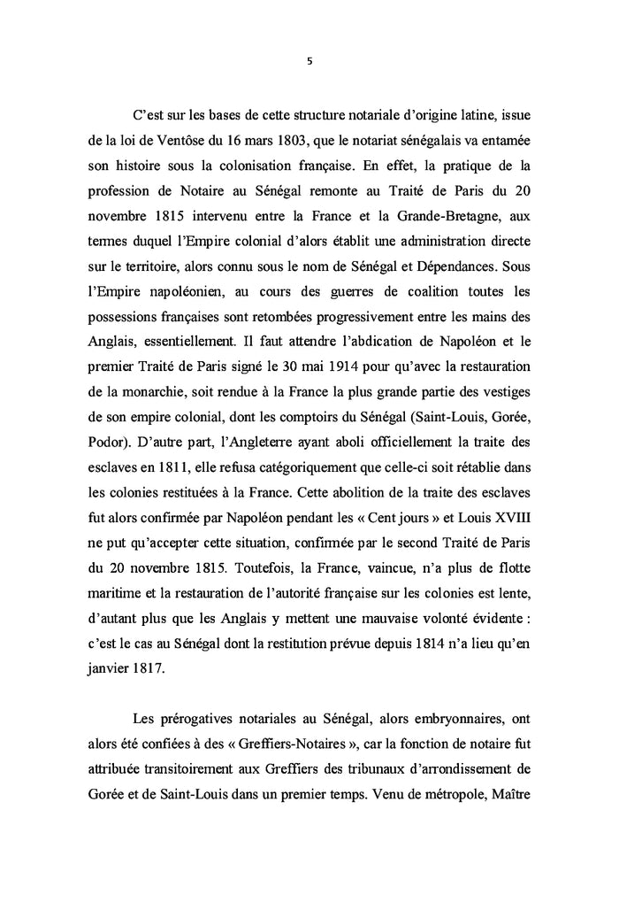 Le notariat sénégalais: réglementation et pratique notariale