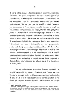 Le notariat sénégalais: réglementation et pratique notariale
