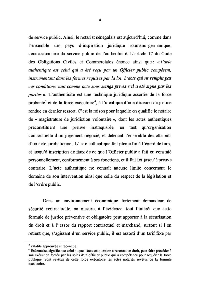Le notariat sénégalais: réglementation et pratique notariale