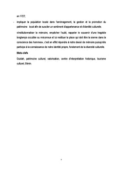 La traite transatlantique et la route de l'esclave à Ouidah au Bénin
