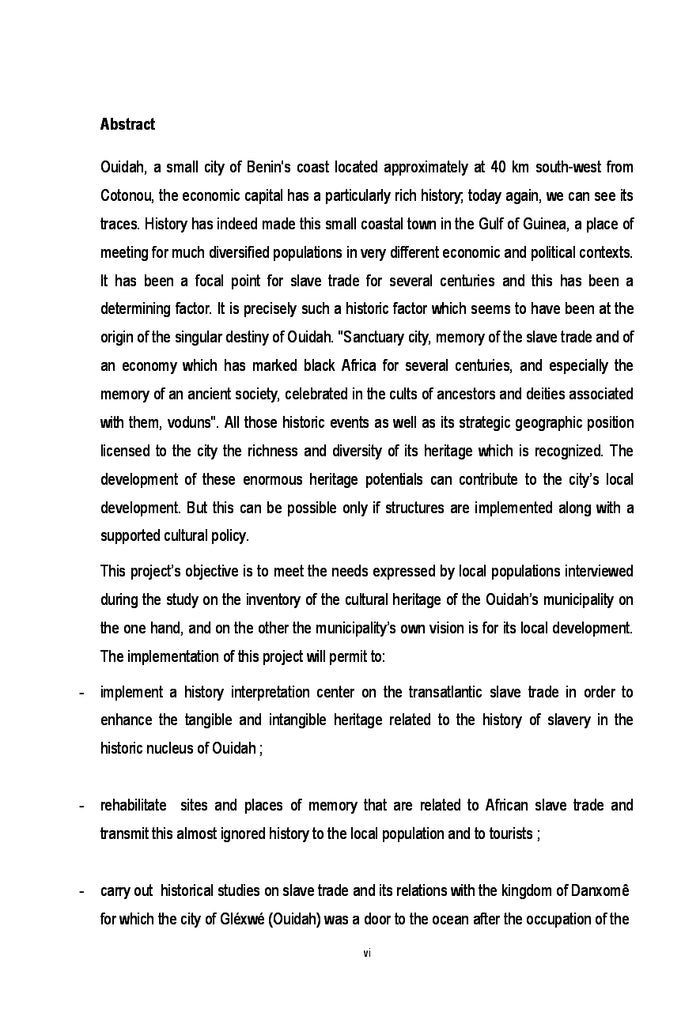 La traite transatlantique et la route de l'esclave à Ouidah au Bénin