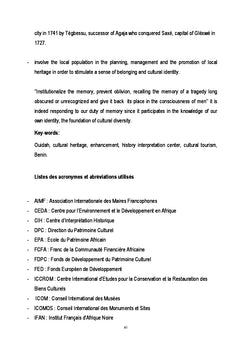 La traite transatlantique et la route de l'esclave à Ouidah au Bénin