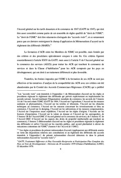 L'articulation entre l'OMC et les accords commerciaux régionaux
