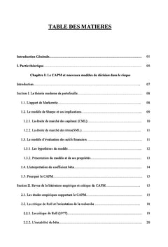 Gestion du "downside risk" sur les marchés financiers