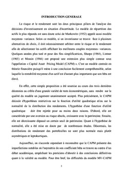 Gestion du "downside risk" sur les marchés financiers