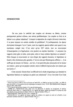 La réforme du droit du divorce au Bénin