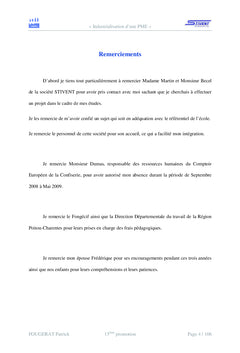 Industrialisation d'une PME