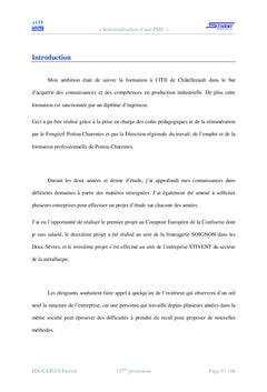 Industrialisation d'une PME