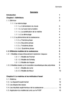 La coalescence des grains de polymère
