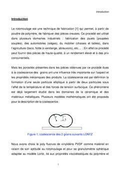 La coalescence des grains de polymère