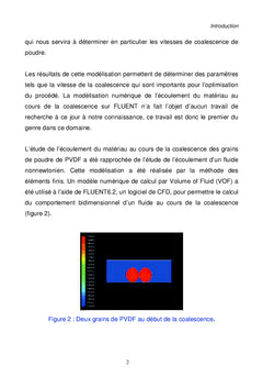 La coalescence des grains de polymère