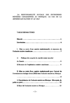 Responsabilité sociale des entreprises minières canadiennes au Mexique