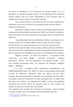 Les groupes armés et l'impact sur la sécurité dans les Grands-lacs