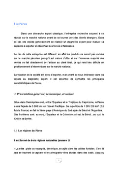 Création d'une entreprise d'export d'artisanat Péruvien
