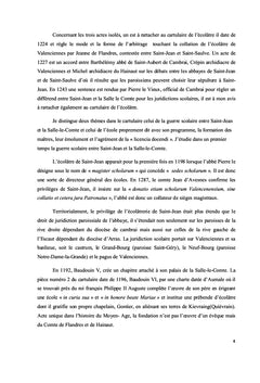 Histoire scolaire de Valenciennes à la fin du Moyen Âge