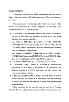 Analyse de la relation inflation et croissance économique de l'uemoa