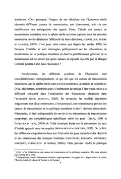 Les mécanismes de transmission monétaire, analyses théoriques