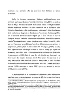 Les mécanismes de transmission monétaire, analyses théoriques