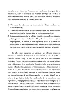 Les mécanismes de transmission monétaire, analyses théoriques