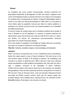 Effets socio-économiques des inondations