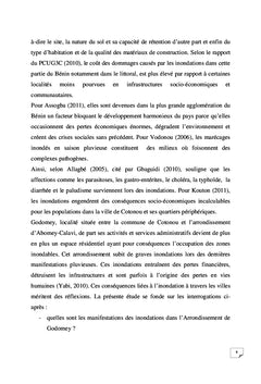 Effets socio-économiques des inondations