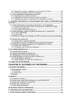 Biodiversité et cinétiques de dégradation de l'hexane