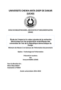 Recherche électronique et productivité scientifique en afrique