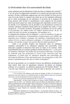 Le Droit Minier face à la Souveraineté des Etats