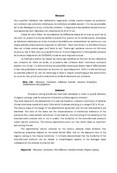 Durabilite des toles galvanisees peintes revelee par les ultrasons