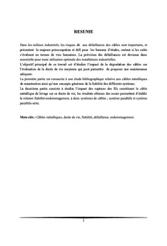 Etude du comportement mécanique des câbles métalliques de levage