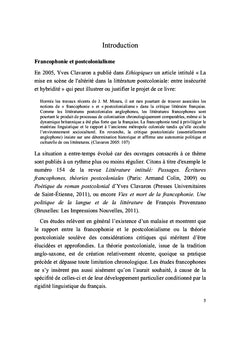 Ecritures en situation postcoloniale: Francophonies périphériques