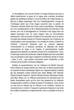 Ecritures en situation postcoloniale: Francophonies périphériques