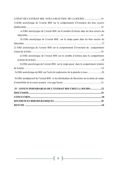 Etude in-vivo de l'activite anxiolytique de l'extrait BSE