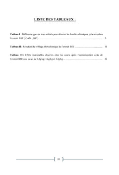 Etude in-vivo de l'activite anxiolytique de l'extrait BSE