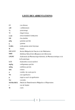 Etude in-vivo de l'activite anxiolytique de l'extrait BSE