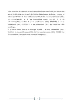 Etude in-vivo de l'activite anxiolytique de l'extrait BSE