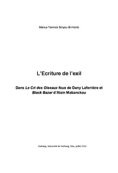 L'écriture de l'exil