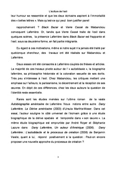L'écriture de l'exil
