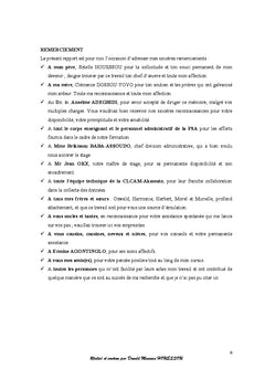 Diagnostic d'une institution de microfinance: Cas de la CLCAM-Akassato
